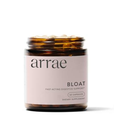 Arrae Fast-Acting Bloating Relief Digestive Enzymes All Natural Bloat Gas & Indigestion Relief Capsules 60 Count 60 Count (Pack of 1)