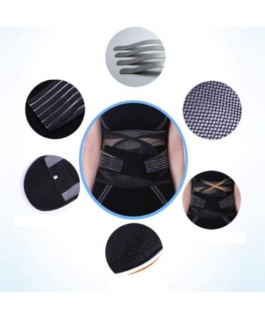 XXL Black Stabilizing Support Belt for Lower Back Pain Relief - Ideal for Sciatica Spinal Stenosis & Scoliosis - Adjustable Lumbar Support - Buy Online on GoSupps.com