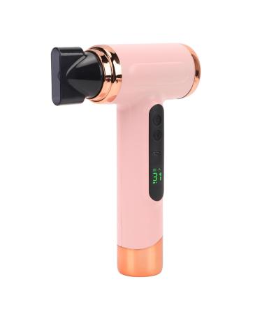Cordless Hair Dryer 200W High Speed Low Noise Portable Blow Dryer USB Rechargeable Hot Cold Blow Hair Dryer with Nozzle for Home Travel Students (US Plug 100 240V) US Plug 100 240V Roseate