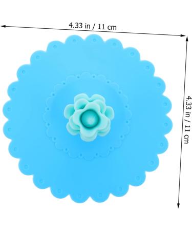 Zerodeko 12 Pcs Silicone Cup Lid Silicone Cover Travel Fruit 11x11x3cmx3pcs Light Bluex3pcs - Buy Online on GoSupps.com