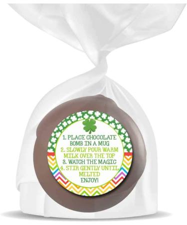 You're The Bomb Shamrock Themed Happy St. Patrick's Day Hot Cocoa Bomb Sticker Labels  Total of 40 2 Circle Stickers (20 sets of 2) by AmandaCreation - Buy Online on GoSupps.com