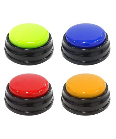 Fivtsme 4 pieces buzzer with recording function Dogs Answer Buzzer's dog buzzer with sound dog pet training bell buzzer receptive buttons for dog interaction