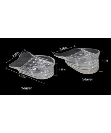 Clear Adjustable 5-Layer 1.7 Height Increase Insole for Women Men - Breathable Invisible Lift Inserts for Taller Shoes - Buy Online on GoSupps.com