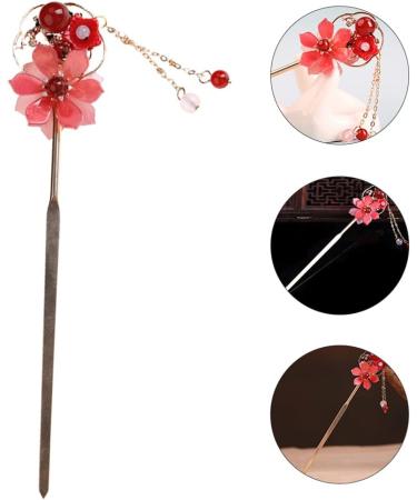 Hanfu Hairpin Hair Barrettes for Women Vintage Hair Stick Wedding Hair Barrettes Chinese Hairpin Pearl Trim Metal Trim Chinese Hair Stick Bride Acetic Acid Classical Flower Hairpin - Buy Online on GoSupps.com
