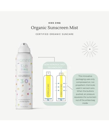 Sonrei Kids ZinQ SPF 30 Organic Mineral Sunscreen | Broad Spectrum Water-Resistant Vegan & Eco-Friendly - 6 Fl Oz - Buy Online on GoSupps.com