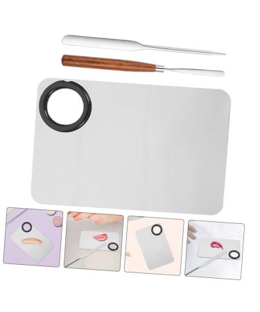 Buy 1 Set Color Stick Palette & Waxing Spatula | Essential Makeup Color Mixing Plates & Tools | Stainless Steel Foundation Palette for Flawless Beauty - Buy Online on GoSupps.com