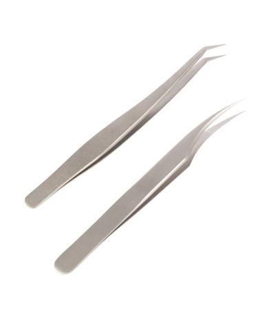 Eyelash Extension Tweezers Set for Individual Lashes Straight and Curved Tip Professional Eye Lash Tweezers for 3d 4d 6d Volume Lash Precision Stainless Steel Lash Tweeter by Obeya (Lot DE 1) - Buy Online on GoSupps.com