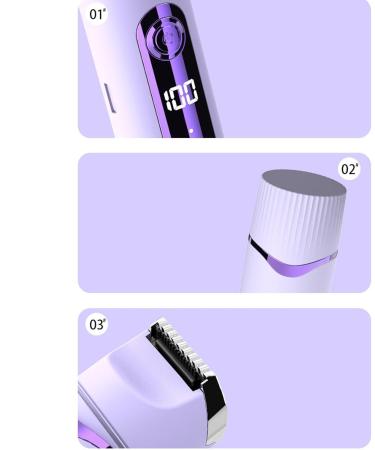 Leg hair removal for women doublehead armpit hair removal device electric armpit hair cleaning device women bikini hair removal trimmer Purple - Buy Online on GoSupps.com