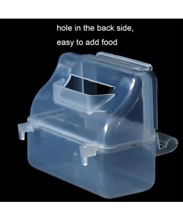 LSRVNM 2-Piece Bird Cage Feeder Set - Transparent Parrot Feeder & Water Bowl for Budgies Canaries & Nymphics - Perfect Hanging Design with Standing Poles - Buy Online on GoSupps.com