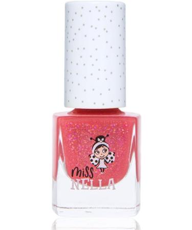 Miss Nella Sugar Hugs Pink Glitter Kids Nail Polish - Non-Toxic, Odour-Free, Easy Peel Off Formula for Children and Toddlers - Buy Online on GoSupps.com