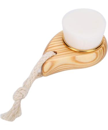 Manual Facial Brush with Wooden Handle | Gentle Exfoliating Scrub for Sensitive Skin - Buy Online on GoSupps.com