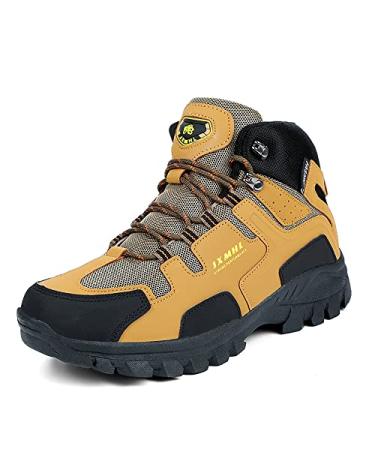 Succttssful Mens Hiking Boots Non-Slip Backpacking Mountaineering Shoes Breathable & Comfortable Ankle Boots for Trekking Hiking Camping 10 Brown-06