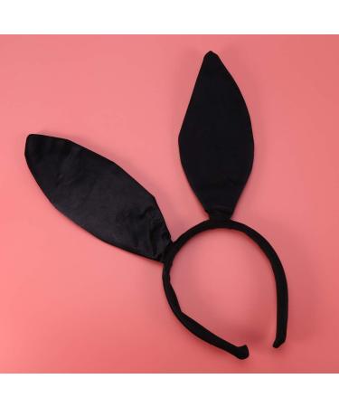 FRCOLOR Bunny Ears Headband Black Rabbit Ear Hair Hoop Bunny Headwear for Halloween Easter Masquerade Party Cosplay Hair Accessories - Buy Online on GoSupps.com