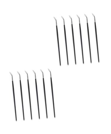 Didiseaon 12 Pcs Eye Makeup Brush Eyeliner Cream Brush Bent Liner Brush Eyeliner Brush Dropshipping 18.1X0.5cmx2pcs As Shownx2pcs