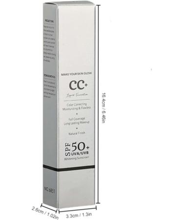 CC Cream Fluid Foundation Covering Blemishes Durable Makeup Nude Moisturizing CC Cream Concealer Anti-Dull and Anti-Redness Semi-Matte Finish CC Cream With Spf 50+ (1PC 30ml) - Buy Online on GoSupps.com