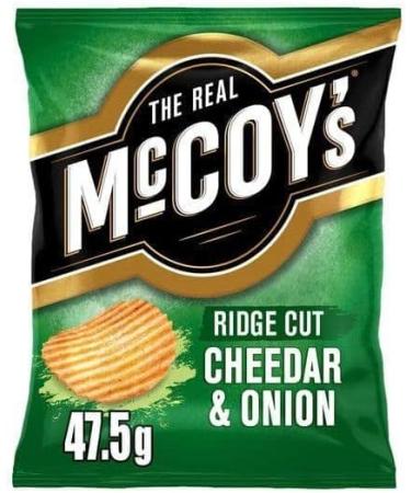McCoy's Ridge Cut Crisps 36x45g (Cheddar & Onion) - Buy Online on GoSupps.com