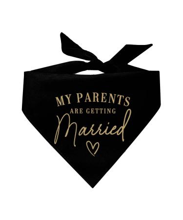 My Parents are Getting Married Dog Bandana (Assorted Colors) Black One Size Fits Most