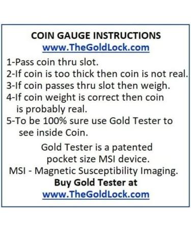 Gold Coin Tester Kit for American Gold Eagle Coins - Bullion USA - Buy Online on GoSupps.com