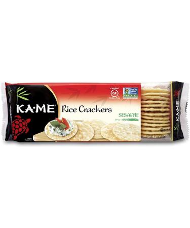 Ka-Me Rice Crackers Gluten Free And Non GMO Verified - Sesame (Pack of 12) Sesame 3.5 Ounce (Pack of 12)