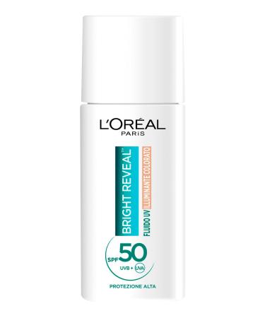 L'Oreal Paris L'Or al Paris Anti-Dark Spot UV Fluid for all skin types brightens complexion reduces the appearance of dark spots and imperfections with niacinamide and SPF 50 Bright Reveal Shade: Medium 50 ml