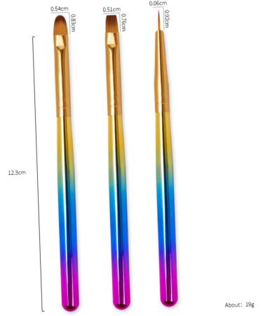 FRCOLOR 1 Set of 3 Colour Pens Set Gel Nails Kit Gel Kit for Nails para u as Popular Brush for Nail Polish Nail Polish Brush Pen Manicure Pen Tool Gradient Drawing Pen Stick Set - Buy Online on GoSupps.com