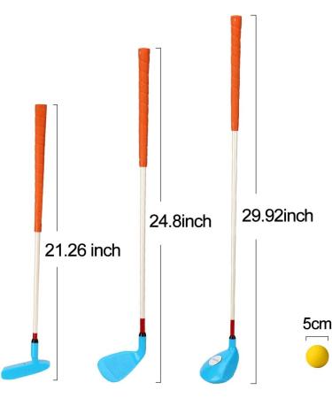 KONDAY Kids Golf Clubs Set - Children's Yard Sports Tools with Carry Bag and Soft Balls - Blue - Buy Online on GoSupps.com
