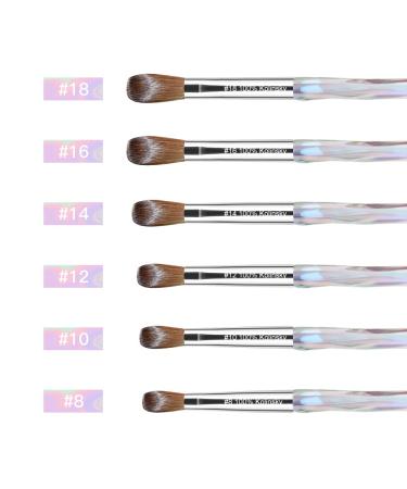 Yasterd 100% Kolinsky Acrylic Nail Brush Size 16 - Professional Salon Quality Acrylic Application Tool with Crimped Oval Crystal Handle - Nail Art Manicure Tool - Buy Online on GoSupps.com