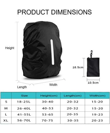 GUKOY Waterproof Backpack Rain Cover with Reflective Strap (18-70L) 2 Adjustable Anti Slip Cross Buckle Strap Rainproof Snowproof Dustproof Anti-Frost Covers XL (for 56-70L backpack) - Buy Online on GoSupps.com