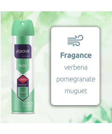 Above 48 Hour Antiperspirant Deodorant Spray for Women - Fresh Scent Controls Sweat and Body Odor Leaves No White Marks Cruelty-Free Vegan Dermatologically Tested Lady 5.07 Fl Oz (Pack of 4) - Buy Online on GoSupps.com