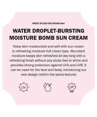 Espoir Water Splash Suncream 60ml - Korean Cosmetics | SPF 50, Hydrating Formula - Buy Online on GoSupps.com