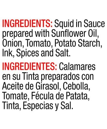 Vigo Premium Squid in Ink Sauce 4oz - Imported Canned Seafood for Recipes (Pack of 10) - Buy Online on GoSupps.com