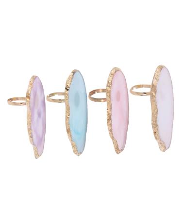 BIUDECO Nail Polish Foundation Mixing Ring White Makeup Mixing Tray Paint Drawing Color Nail Plate White Color Plate