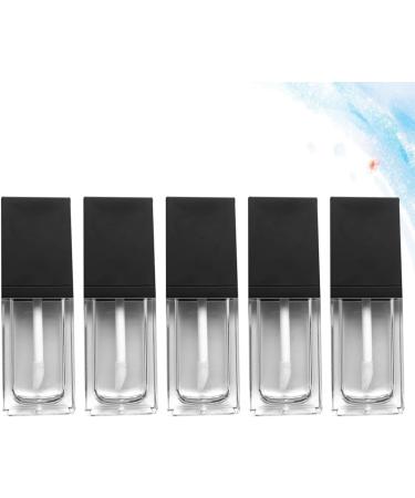 Lot de 5 Tubes de Gloss L vres Plats Carr s 8-10 Ml Noirs Flacons L vres Transparents Rechargeables pour Maquillage Contenant L ger et Portable - Buy Online on GoSupps.com