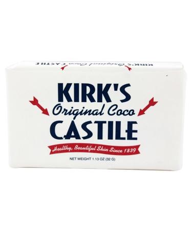 Kirk's 100% Premium Coconut Oil Gentle Castile Soap Original Fresh Scent 1.13 oz (32 g)