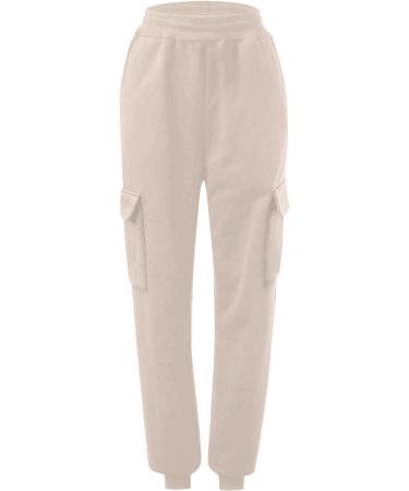 Women Comfy Gym Sport Joggers Sweatpant Drawstring High Waisted Trouser Causal Cycling Pant Jogging Bottoms Lounge Wear 3546-djufh-b-beige M - Buy Online on GoSupps.com