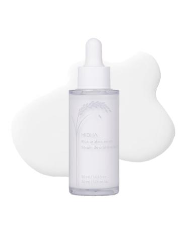 MIDHA RICE PROTEIN SERUM 1.01fl.oz/30ml Deep hydration Moisture balance Firm elasticity Skin barrier support Ceramide skincare Non-greasy finish Smooth and hydrated