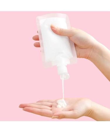 SMMUSEN Travel Size Refillable Empty Squeeze Pouch Portable TSA Approved Empty Cosmetic Pouch Bag Leakproof Stand Up Spout Bags Containers Foldable for Toiletries Lotion Shampoo Clear 30/50/100 - Buy Online on GoSupps.com