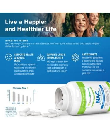 Power By Naturals NAC Supplement - 1000mg N-Acetyl Cysteine for Liver and Lung Support - 90ct Pure NAC Capsules - Buy Online on GoSupps.com