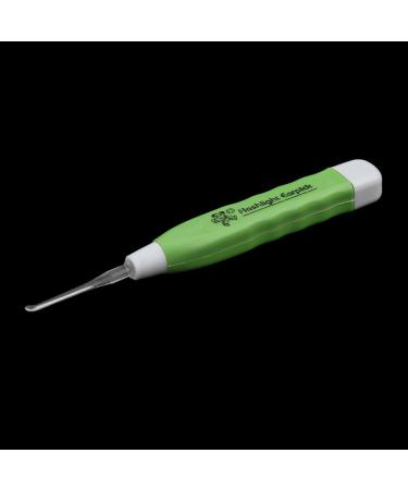 Plastic Flashlight Earpick Earwax Remover Curette Tool 2 Pcs - White/Green - Buy Online on GoSupps.com