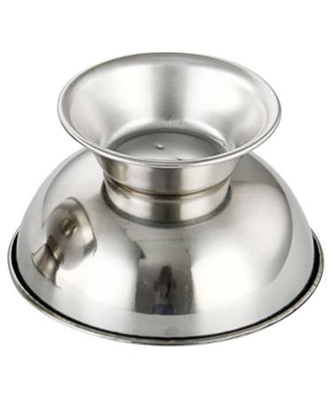 Frcolor metal bracket cream container stainless steel shaving shell men shaving soap bowl shaving soap razor cups smooth shaving cup 11cm facial tools home tools