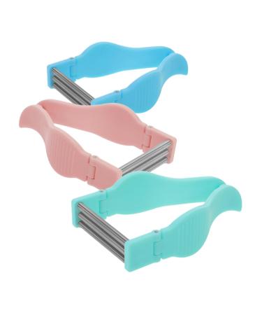 HONMEET Hair Removal For Women 3 Piece Facial Hair Remover With Spring Mechanism Spring Hair Removal Mechanism For Face Eyebrow Trimmer