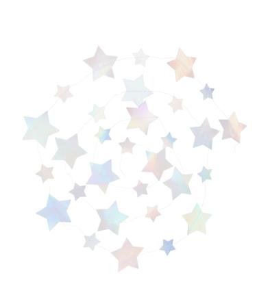 1 Set Colorful Stars Pull Flag Party Layout Decoration Star Hanging Garland Holographic Star Garland Star Bunting Garland Hanging Banner Paper Christmas Tree Party Supplies