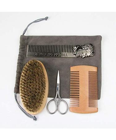 GYSURYB 4pcs Beard Brush Comb Set for Men | Mustache & Beard Grooming Tool | Hair Styling Care Kit with Bag - International Shipping Available - Buy Online on GoSupps.com