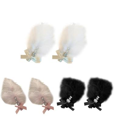 AJTUTUS Bowknot Feather Hair Clip for Girl 1920s Women FlapperCostume Hair Clip Side Hairclip Furry Hair Barrettes Accessories - Buy Online on GoSupps.com