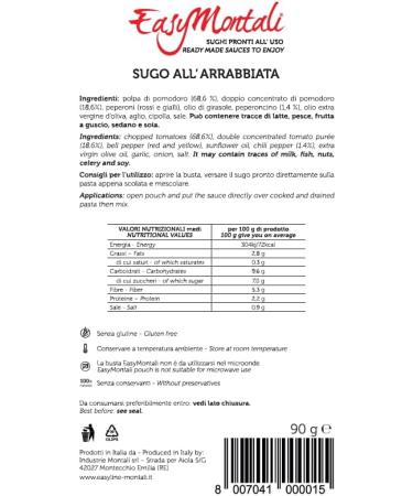 EasyMontali pasta sauces - Stir In Chili Arrabbiata Tomato pasta sauce Bulk Multipack 12 x 90g pouches - Buy Online on GoSupps.com
