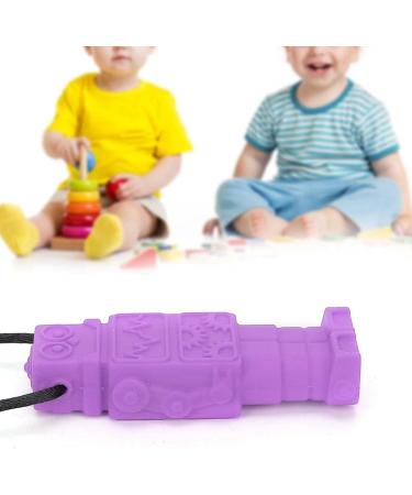 Sensory Chew Necklace - Silicone Robot Teether for Kids and Adults (Purple) - Buy Online on GoSupps.com