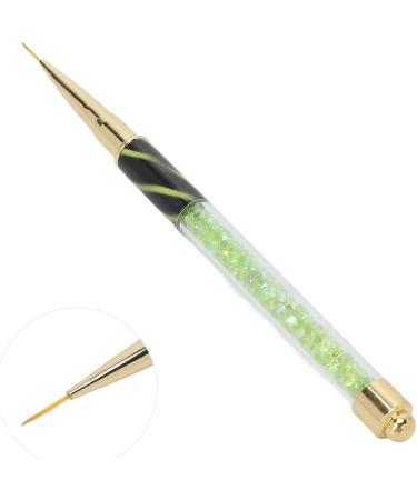 DIY Nail Art: Manicure Liner Pen with Cover Nail Rhinestone Picker and Dotting Pen for Nail Art Decoration (Green stripes (long pull cord)) - Buy Online on GoSupps.com