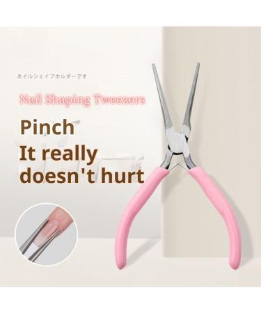 Professional C Curve Nail Tip Pliers - Stainless Steel Nail Sculpting Tool for DIY & Salon Use | Pink Nail Shaping Tweezers - Buy Online on GoSupps.com
