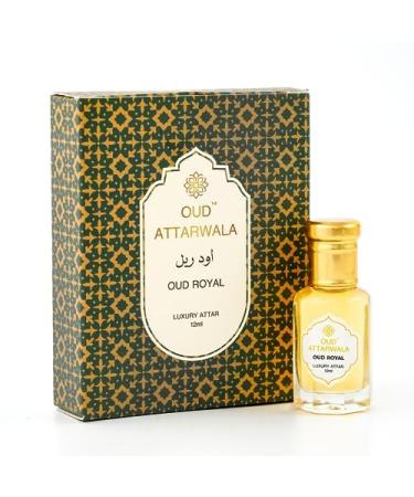 Prime Craft Oud Royal Attar Roll-On 12ml Alcohol-Free Arabic & French Blend Perfume Oil Long Lasting Unisex Fragrance
