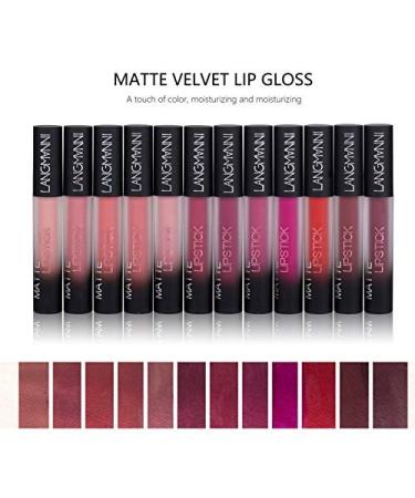 12 Color Waterproof Matte Liquid Lipstick Set | Long-Lasting Moisturizing Lip Gloss | Shop Internationally - Buy Online on GoSupps.com